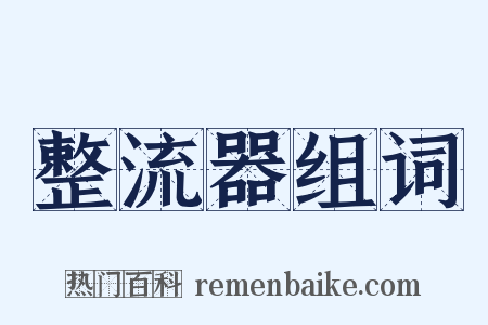 整流器组词是什么意思的图片